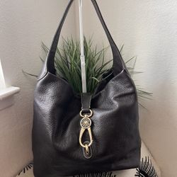 Dooney & Bourke Lucca Leather Logo Lock Hobo bag