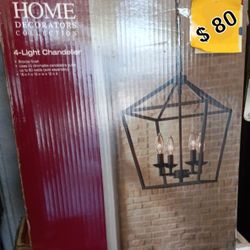 Brand New Home Decorators 4 Light Chandelier Adjustable 