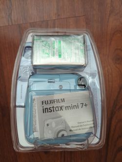 Fujifilm INSTAX Mini 7+ Exclusive Blister Bundle with Bonus Pack of Film  (10-pack Mini Film), Light Blue