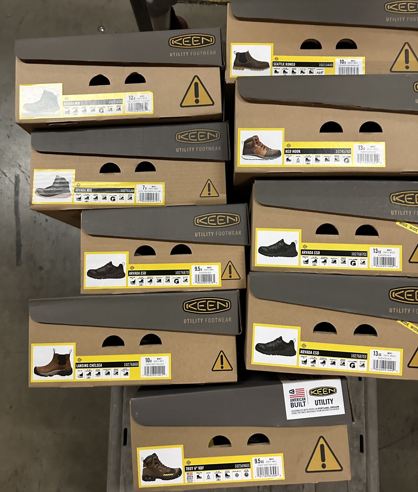 Keen Work Boots, Selected Sizes, New