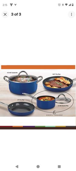 Emeril Lagasse 1.5-QT SAUCEPAN & LID Premium Ceramic Nonstick – Blue