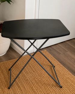 Black Folding Side Table