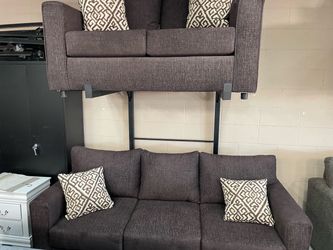 BROWN SOFA LOVESEAT SET SALE