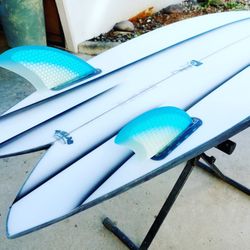 TERRAMAR SURFCO K2 ALL GLASS/HEXCORE TWIN SURFBOARD FINS