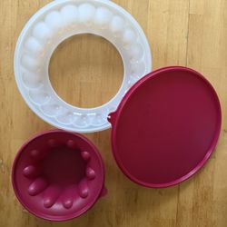 VINTAGE TUPPERWARE Jello Molds 3-Pc. 
