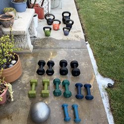 Dumbbells and Kettlebells