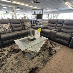 2 Pc Power Recliner Sofa And Loveseat 