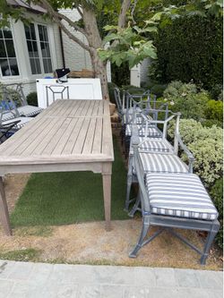 Outdoor table with chairs