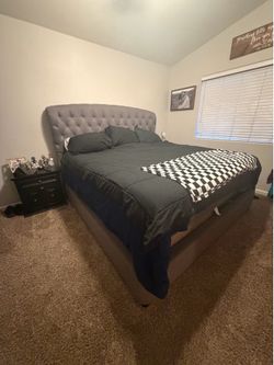California King Upholstered Bed Frame