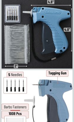 Mr. Pen- Price Tagging Gun, Hangtag Attacher with 1000 Barbs, 2" Long Barbs and 5 Needles
