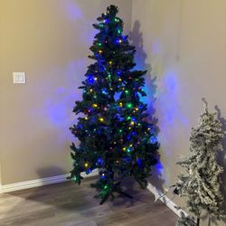 Christmas Tree 7.5 FT – Pre-Lit Artificial Tree with Multicolor Lights