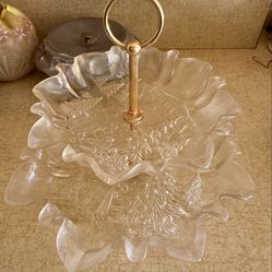 Mikasa “Christmas Story” 2-Tier Glass Server