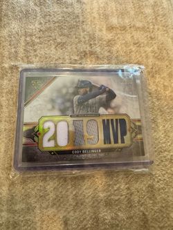 2024 topps TTR-BEL3 triple threads relic card Cody Bellinger 2019 MVP