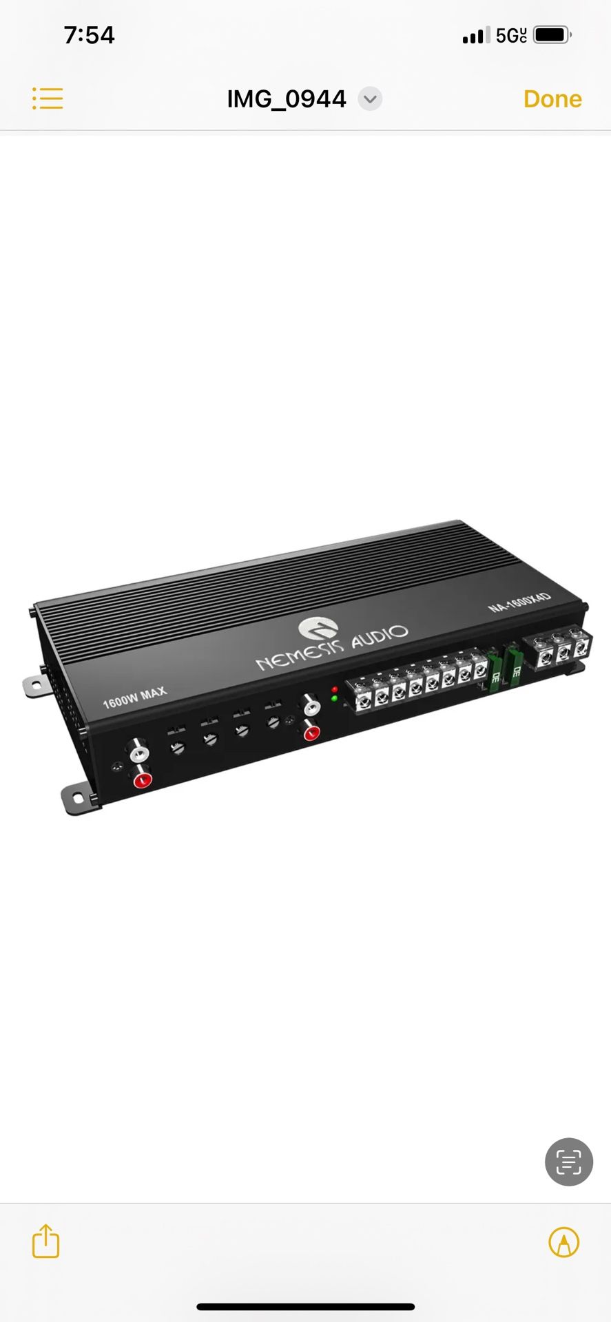 Nemesis Audio NA-1600X4D 1600 W Max Power 4-Channel Car Stereo Amplifier