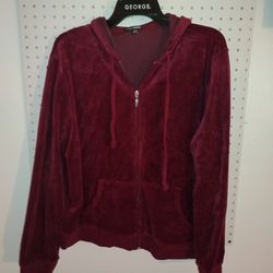 Fashion Nova Women's Velour Sweat Jacket 