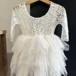White Toddler Dress 2T