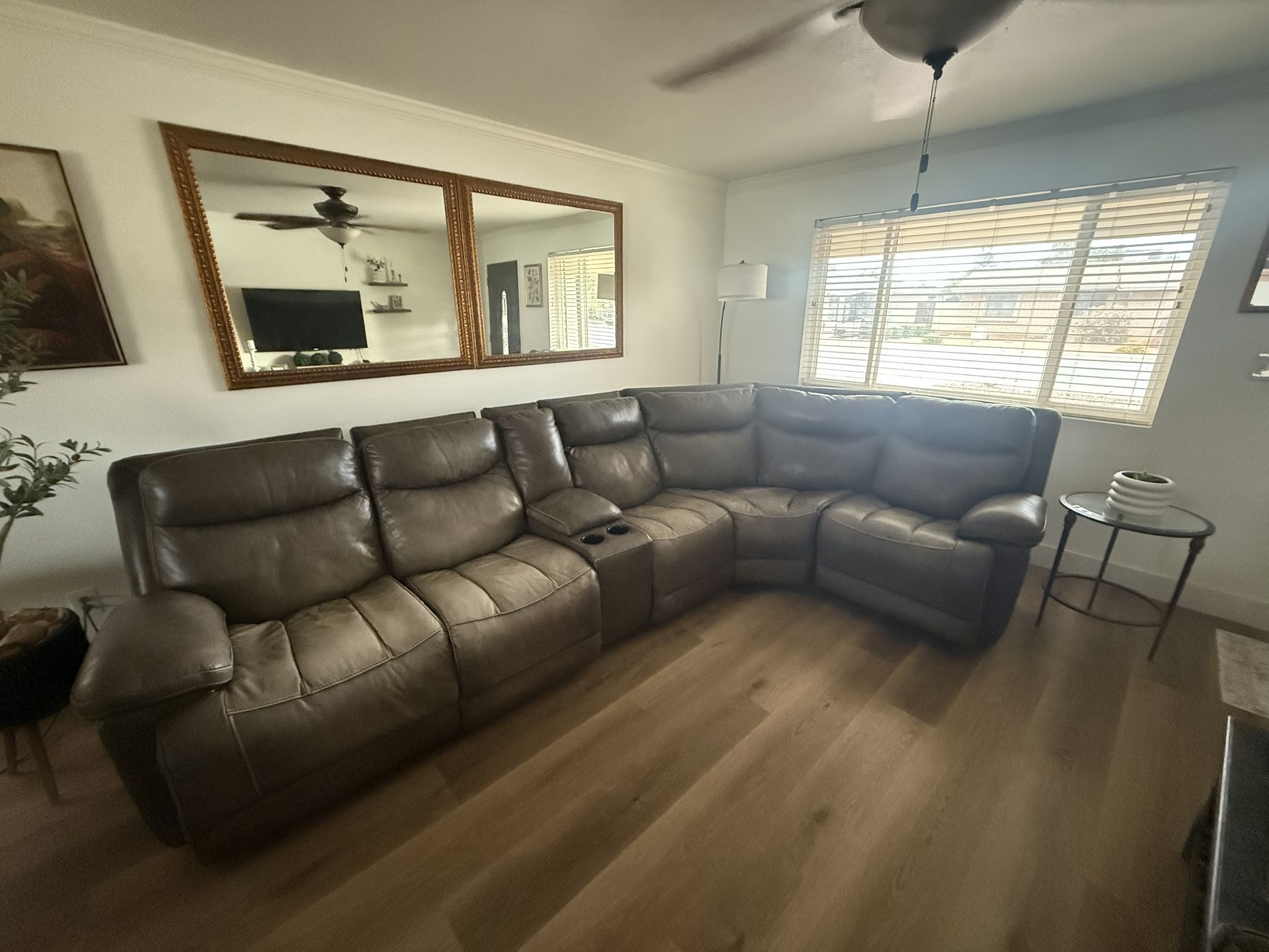 Brown Leather Couch