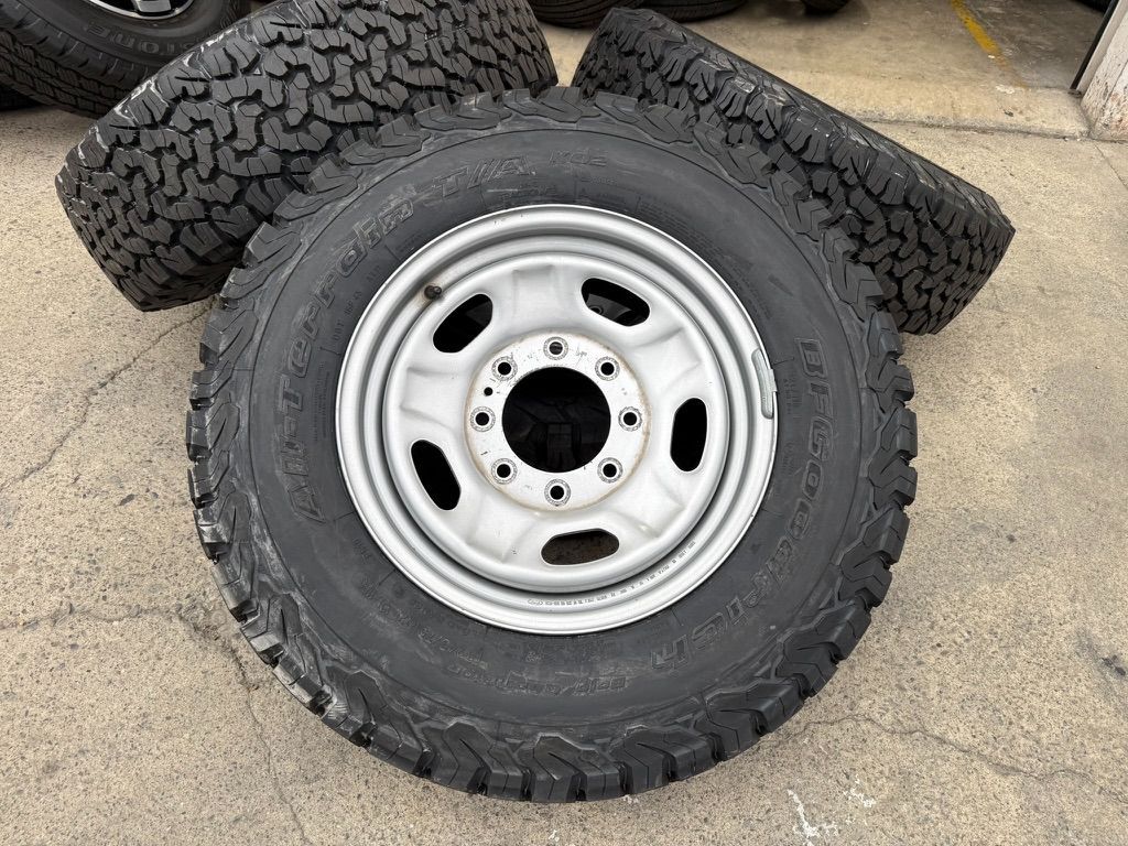 free delivery 17” Steel rims Ford F250 F350 With BFGoodrich KO2 LT245/75R17 100% Tread WITH SENSORS