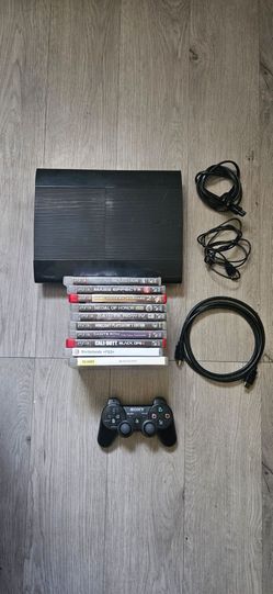Playstation 3  super slim with 10 playable games