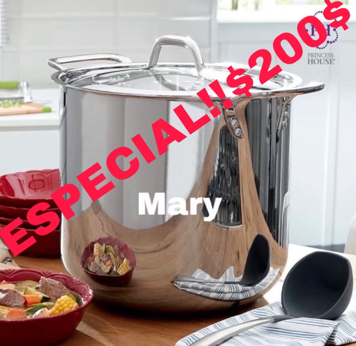 Olla De 25 Qt. Con Parrilla Princess House