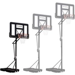 Portable Basketball Hoop Outdoor with 29-44 Inch Backboard, 3.2-10FT Adjustable Height, Swimming Pool Basketball Hoop & Goal for Kids/Teens/Adults Ind