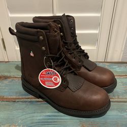 ROPER 14 EE New Work Boots Mens Tumbled Leather Lace Brown 09-020-1(contact info removed)