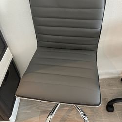 Grey vanity chair or desk