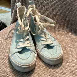 Baby Blue Size 10 Ladies Fashion Sneakers 