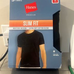 Hanes 5- T- Shirts Slim Fit Size Small
