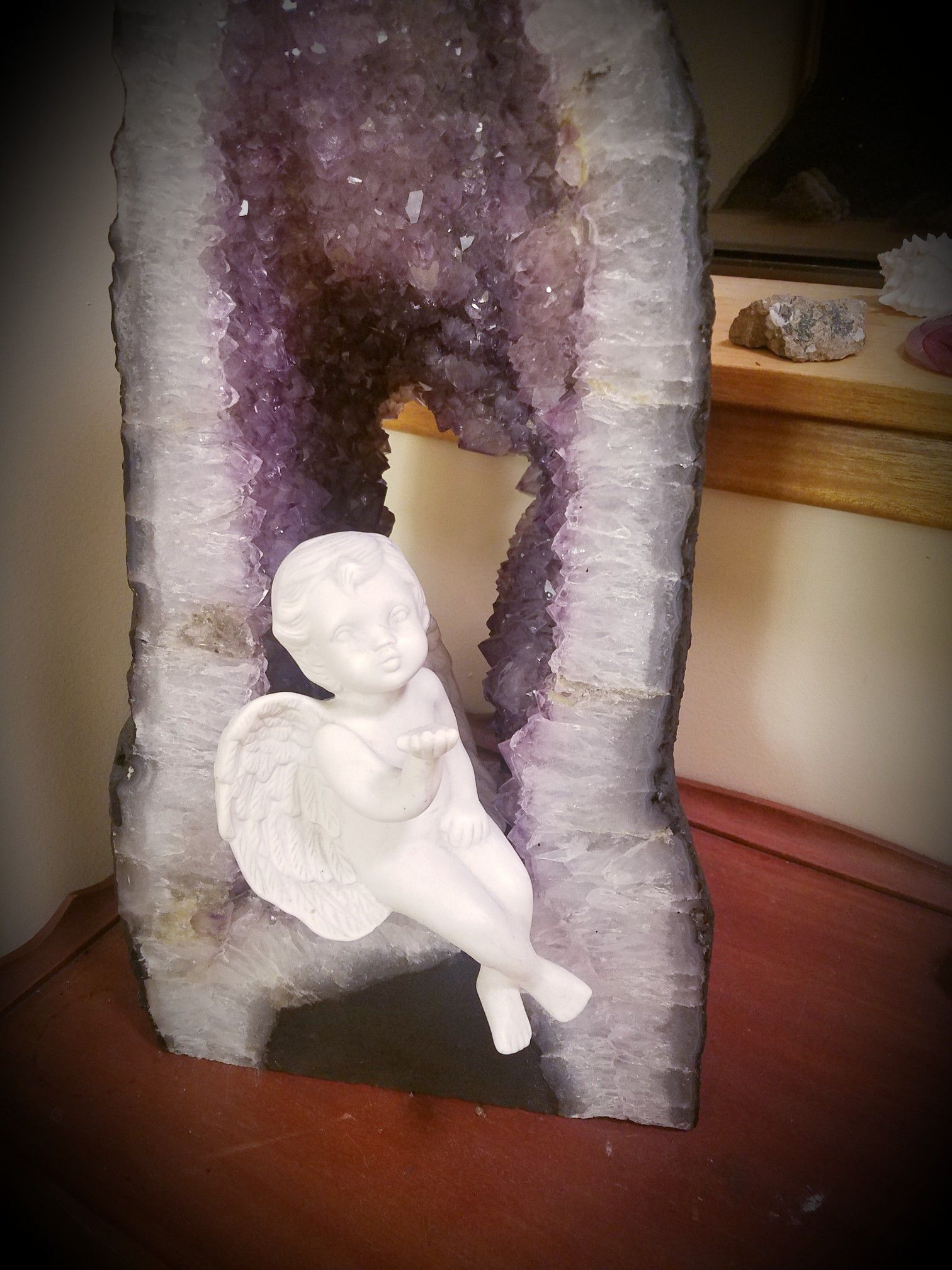 Ceramic Angel (sits on shelf edge)