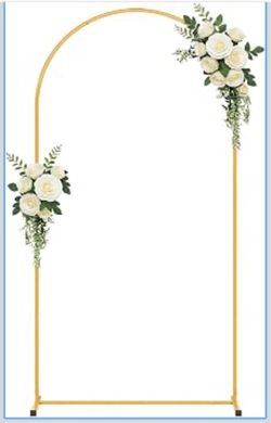 7.2FT Arch Backdrop Stand,Balloon Arch Stand Wedding Back Drop Arch Stand Arch for Balloon,Arch for Backdrop Stand Metal Arch Frame for Baby Shower Bi