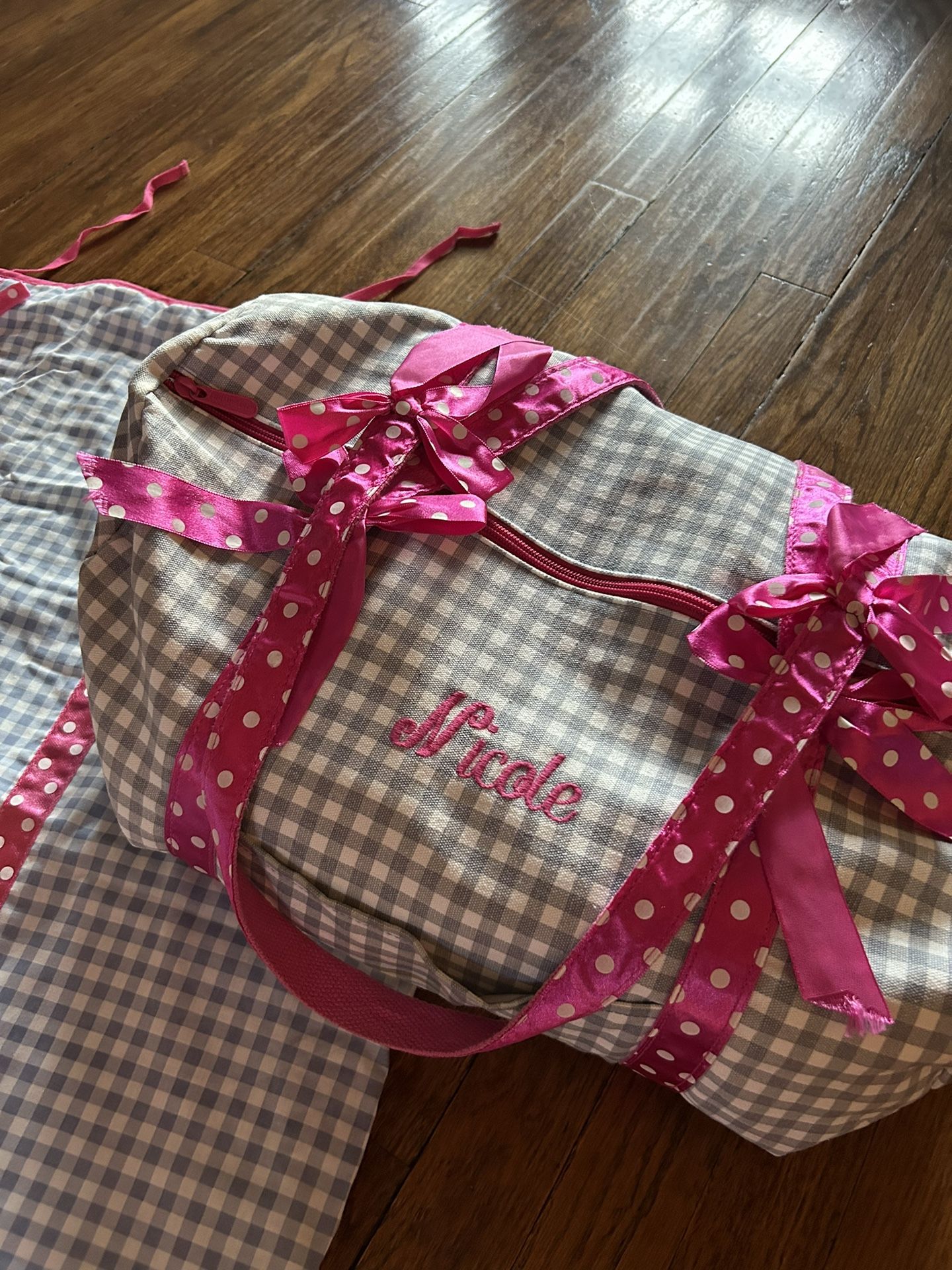 Duffel, Sleeping Bag and Pillowcase Set - “Nicole” - $25