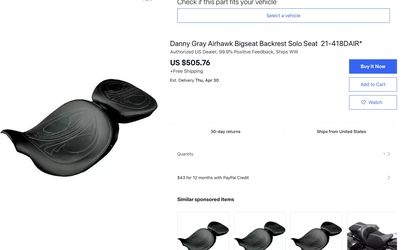 Danny Gray Air Hawk seat rider and passenger road glide king street