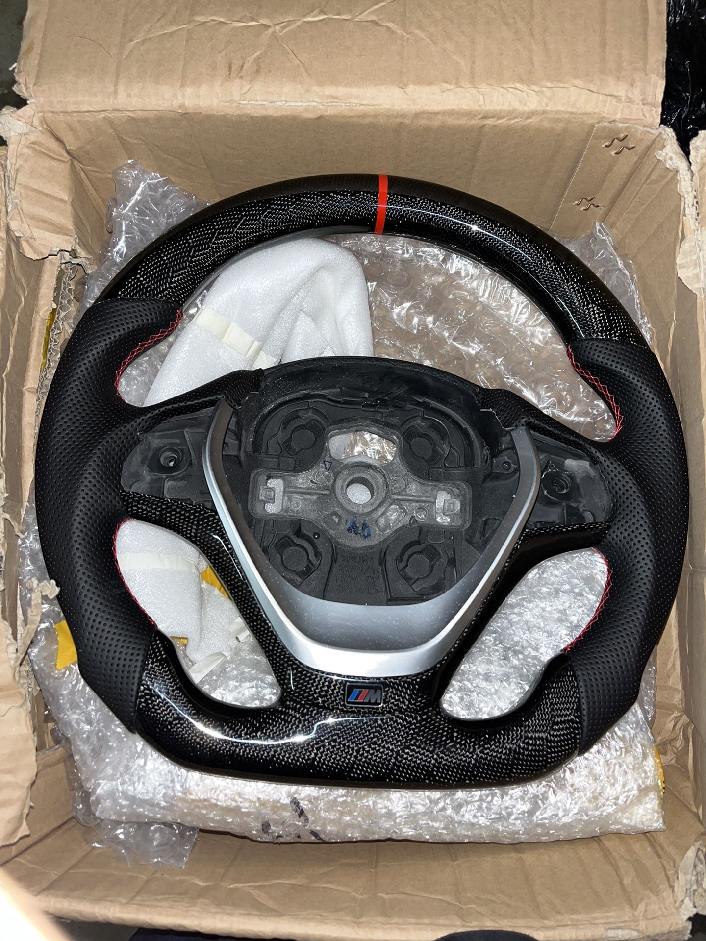 bmw carbon fiber steering wheel