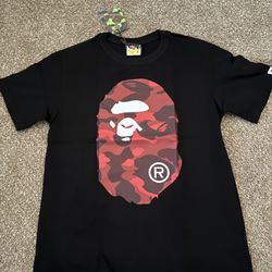 BAPE Color Camo Big Ape Head Tee Black/Red