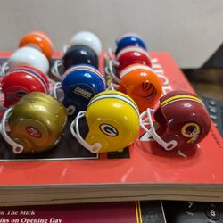 Vintage Plastic NFL Mini Helmets 