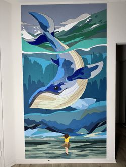 Art Wall Mural Hand-painting - Accent Wall