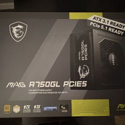 750W Gold Plus Power Supply Full modular MAG A750GL PCLE5 120$with Tax New