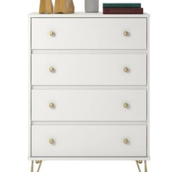 4 Drawer White Dresser 