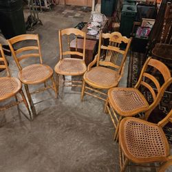 Antique  Cain Chairs