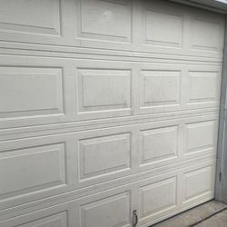 This is a 8x9 R&L storm garage door 