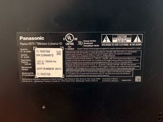 Panasonic 60” ST60 Plasma TV TC-P60ST60 — Parts/Repair