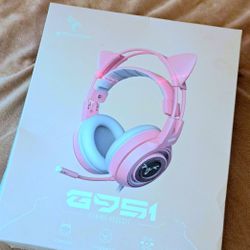 Somic Kitty Pink Gaming Headphones 