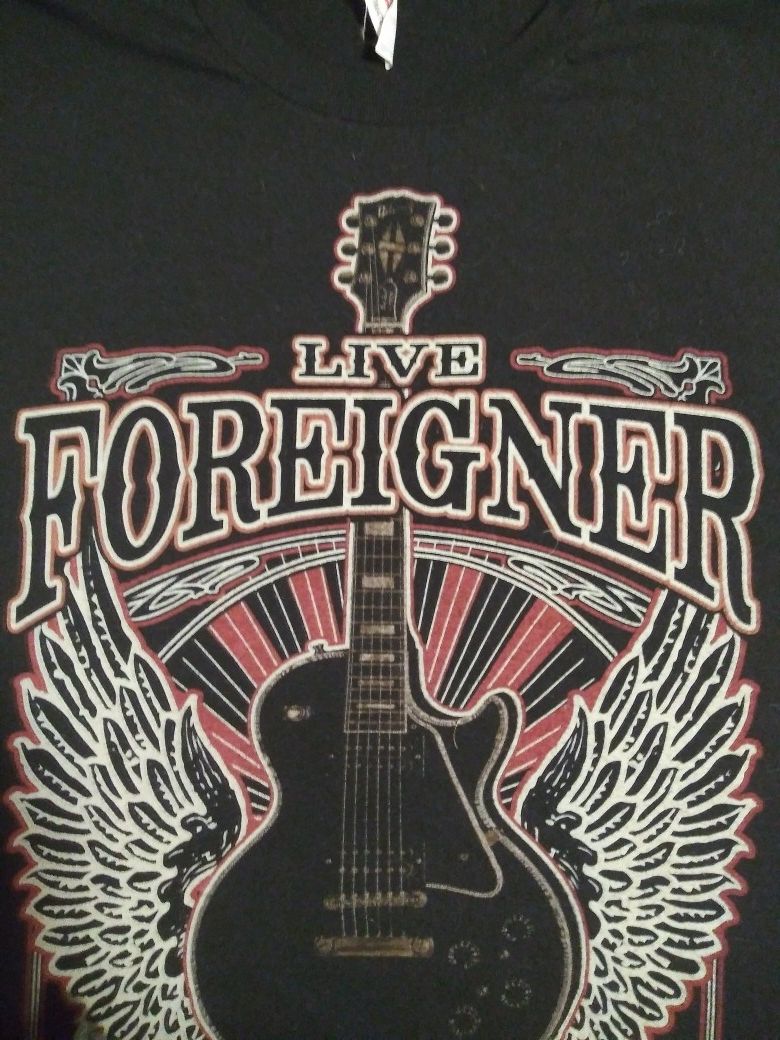 Concert shirts. Foreigner, 5 Seconds of Summer. Wounded Warrior