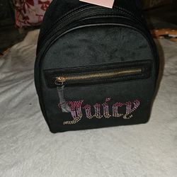 Juicy Couture Black  Velvet Backpack 
