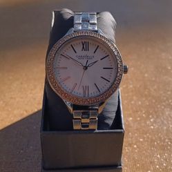 Caravelle New York Carla Ladies Silver Stainless Steel Crystal Watch 43L165