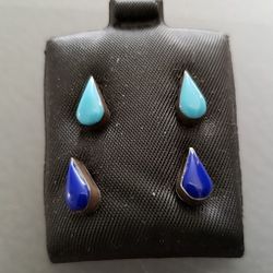 Small Stone Teardrop Earrings