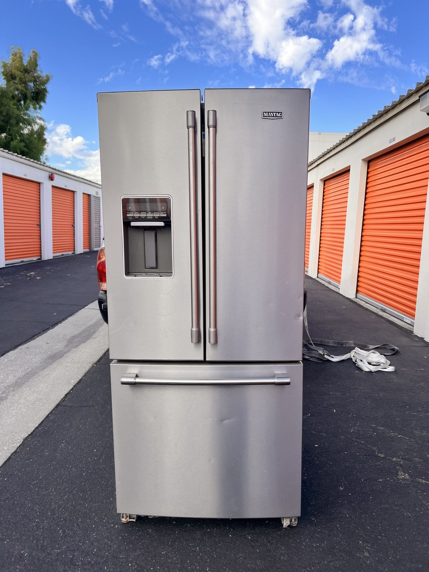 Stainless steel refrigerator three door
