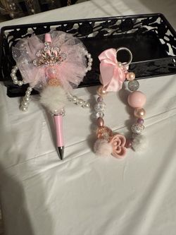 Handbag Charms W Matching Pen Sets