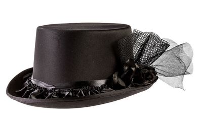 Black Rose Top Hat